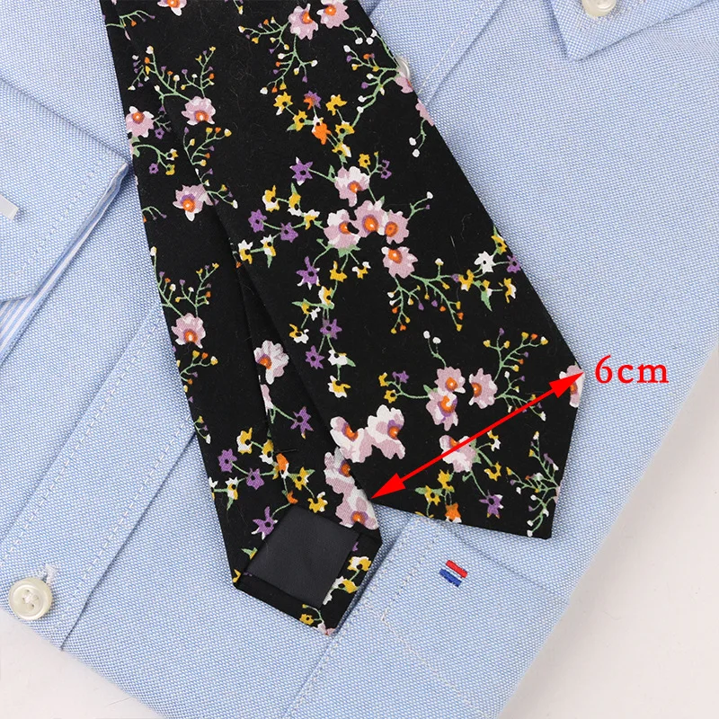 6 см хлопковые новые галстуки с цветочным принтом для мужчин и женщин, повседневные галстуки, костюмы, узкий галстук для свадьбы, деловой тонкий мужской галстук Gravata, подарки
