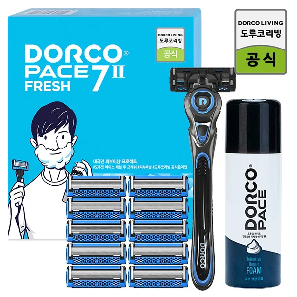 Doruko Face 7Ii Fresh Razor Storage Set (Sameter + Blade Total 11 Pieces + 74ml Foam)