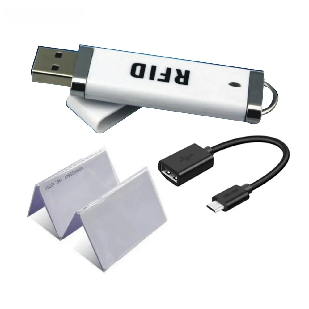 8/10 digits MIni USB 125KHZ RFID  Contactless Proximity Smart Card Reader support Windows/ android/I-paid free card