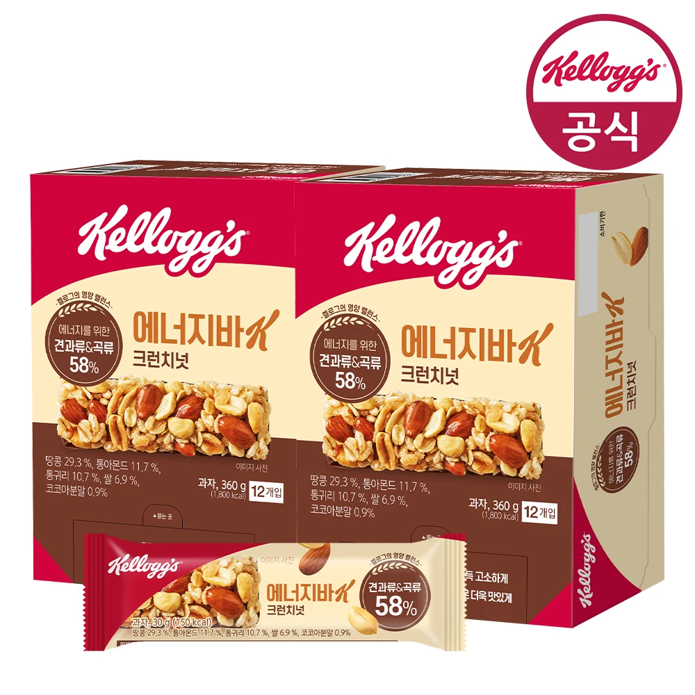 켈로그 크런치넛 에너지바 30g x 24개