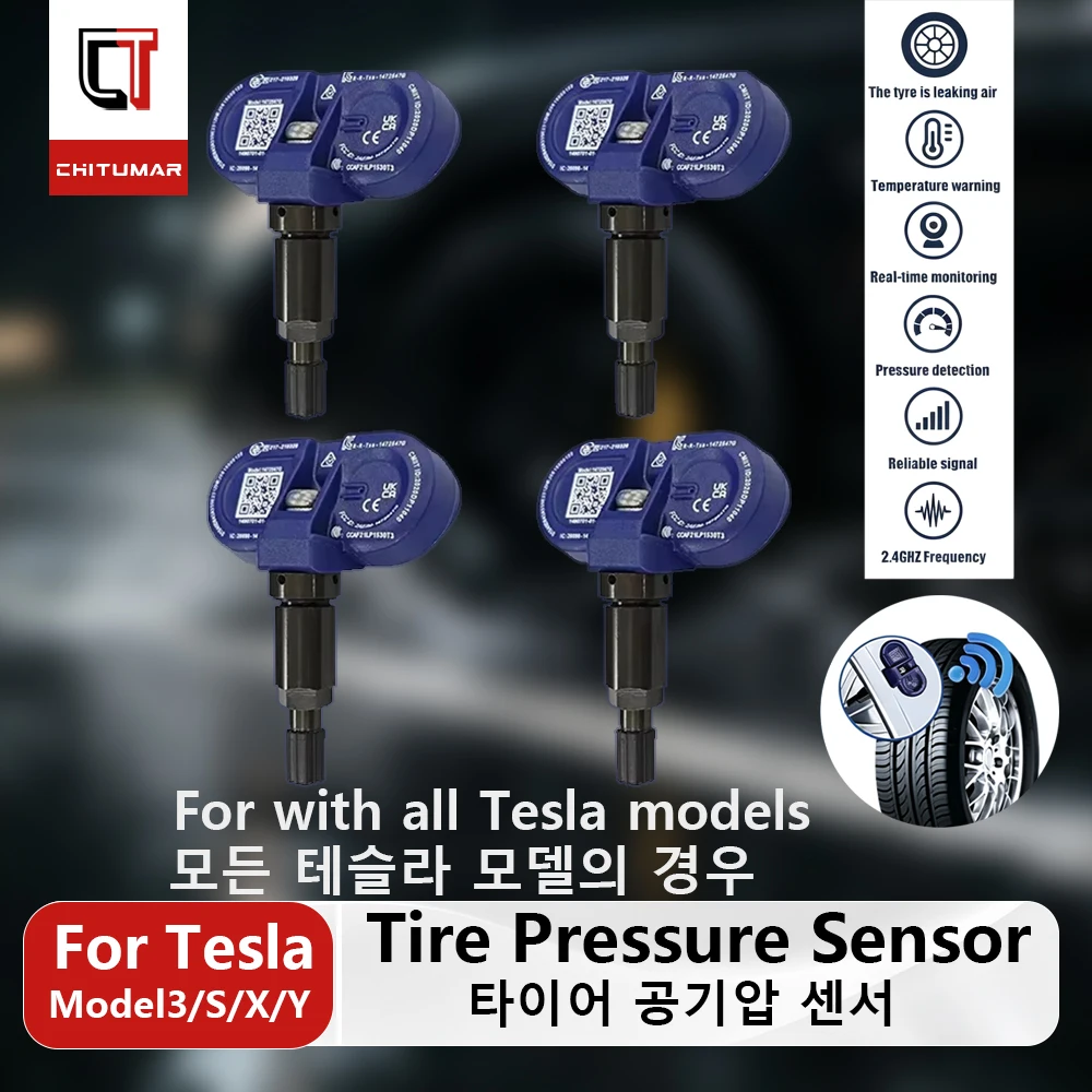 CT For Tesla Model 3 S X Y TPMS Tire Pressure Monitoring Sensor 149070101A B C 24GHz Auto Tire Sensor Accessories