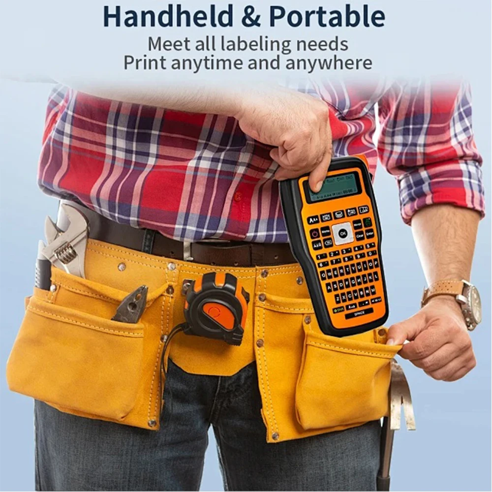 

E1000 PRO Label Maker Machine with Tape Multiple Font Icon for for Electrician Factory Office Asset Management, USB-C for Powe