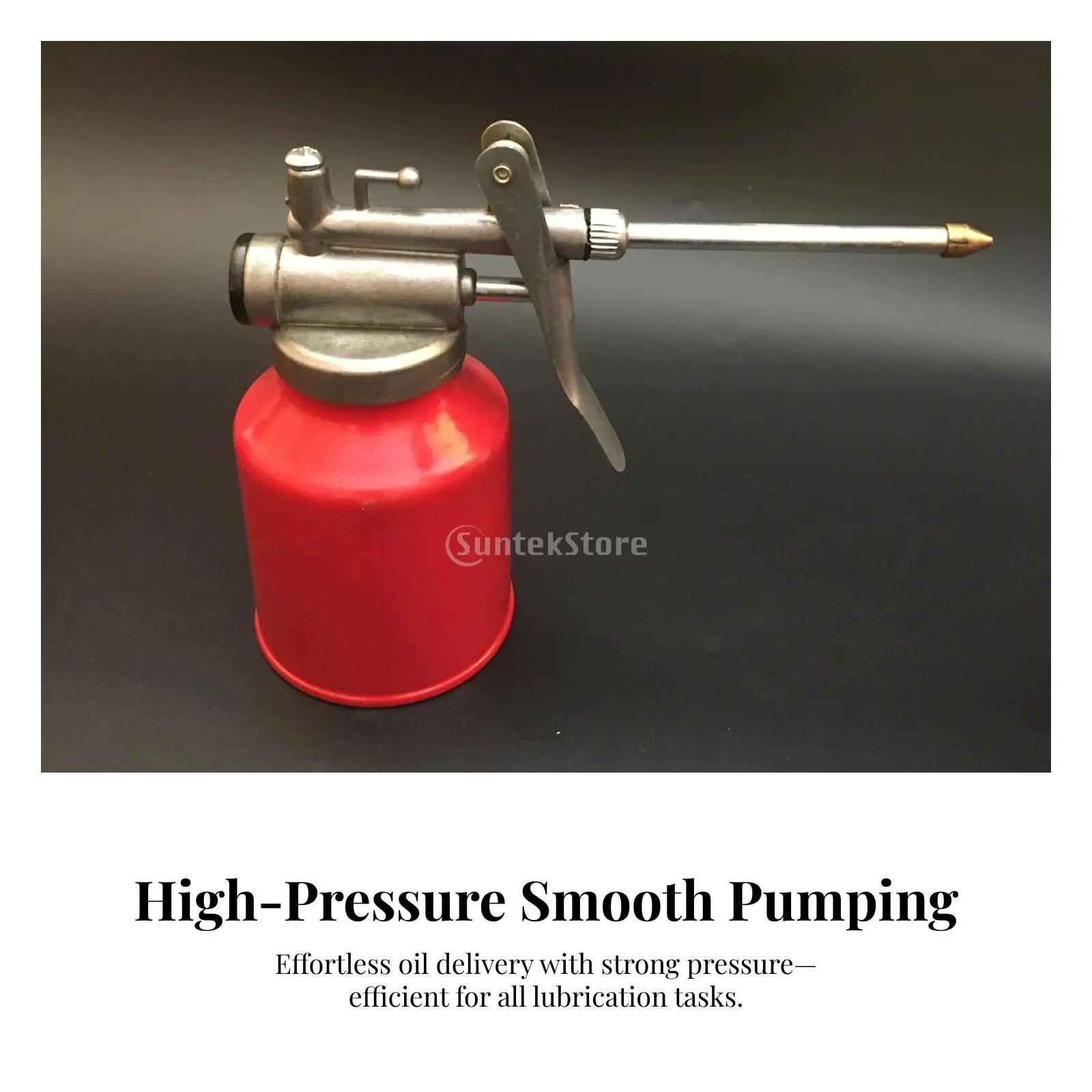 Lubrication Oil Can High Pressure Oiler Bottle with Spout Lubrication Oiling Can Bottle for Applications Home Hand Pump Oiler