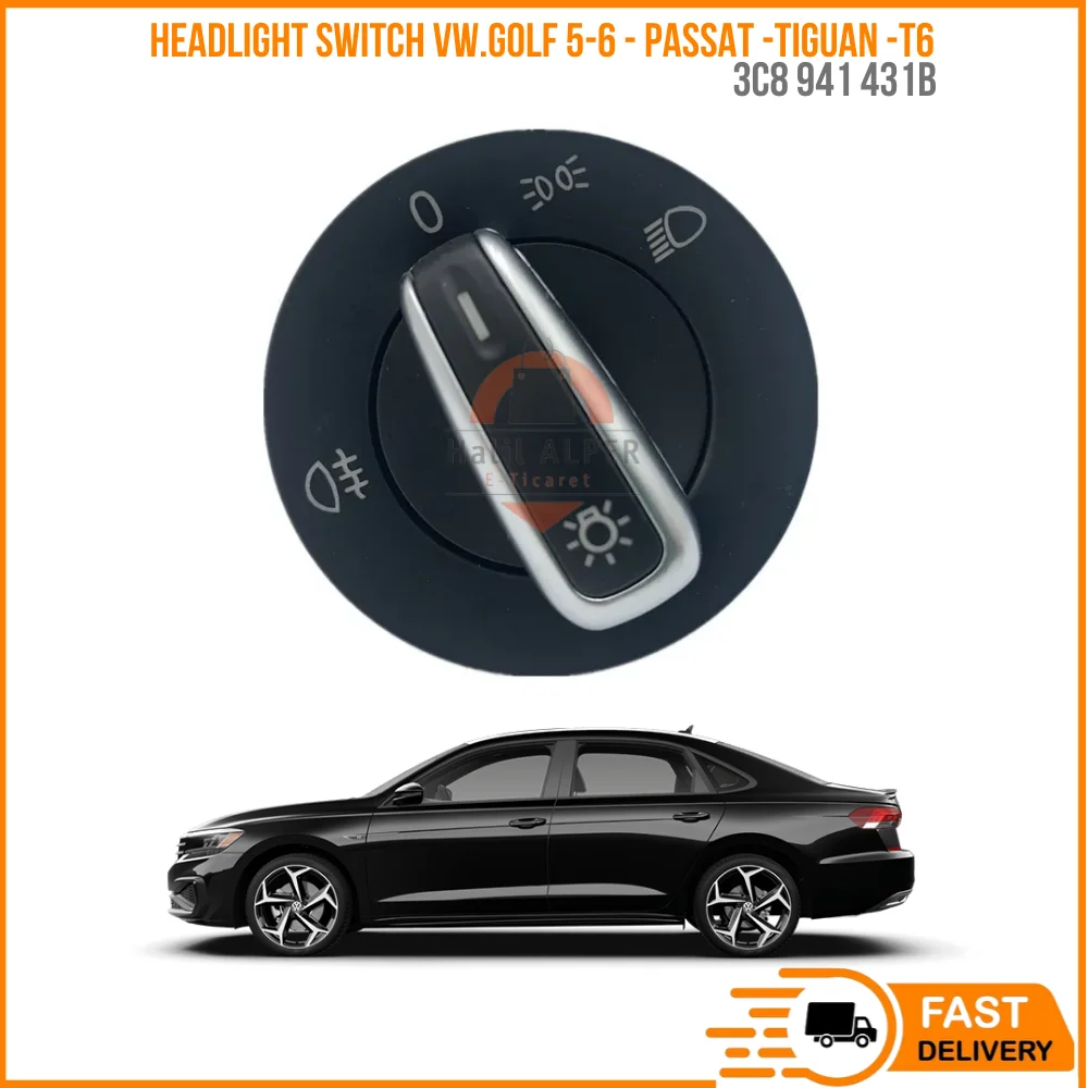 FOR HEADLIGHT SWITCH VW.GOLF 5-6-PASSAT-TIGUAN-T6 OEM 3C8 941 431B SUPER QUALITY HIGH SATISFACTION AFFORDABLE PRICE FAST