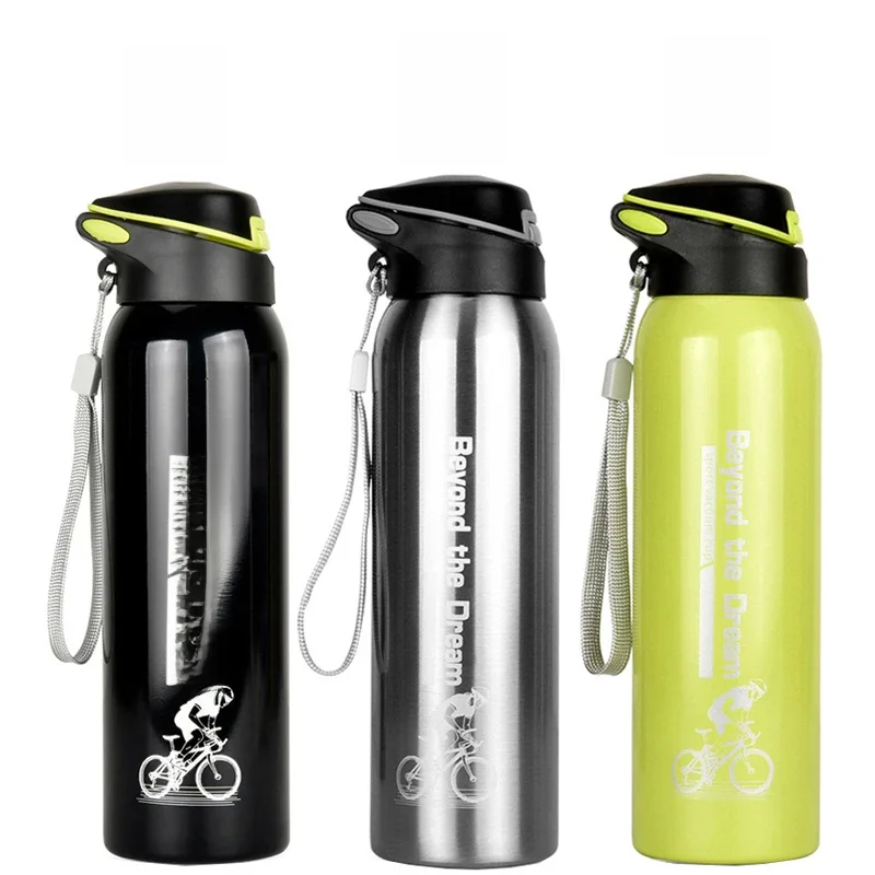 AliExpress NONE 500ML Outdoor Sport Bicycle Water Bottle Vacuum Stainless Steel Cycling Water Cup Thermo Drink Mug Travel Cycling Equipment