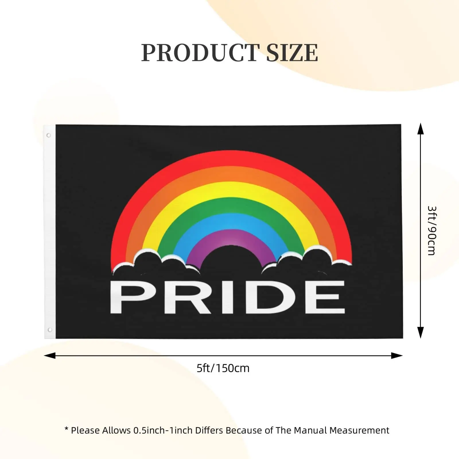 Flagnshow 100% Polyester Gay Love Rainbow Heart Gay Lesbian Pride Flags