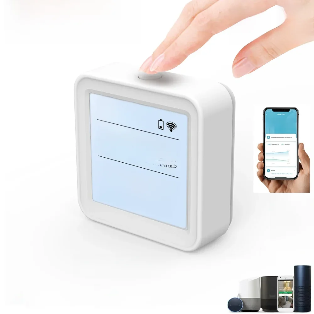 Tuya WIFI czujnik temperatury i wilgotności higrometr termometr inteligentne podświetlenie domu inteligentne wsparcie życia Alexa asystent Google — zdjęcie produktu 7