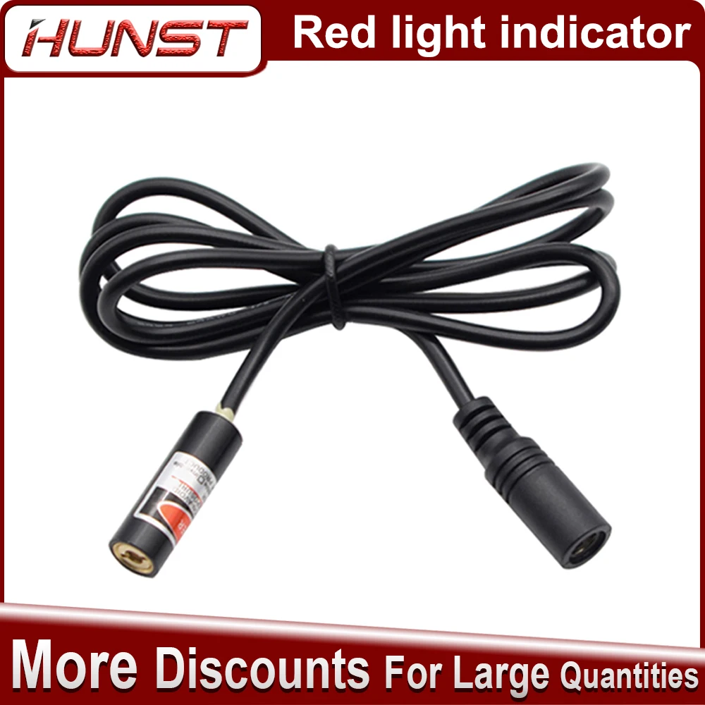 HUNST Red Dotted Beam Light 650nm 5V 10mW Infrared Adjustable Laser Module Locator &Adapter for Fiber Marking or Cutting Machine