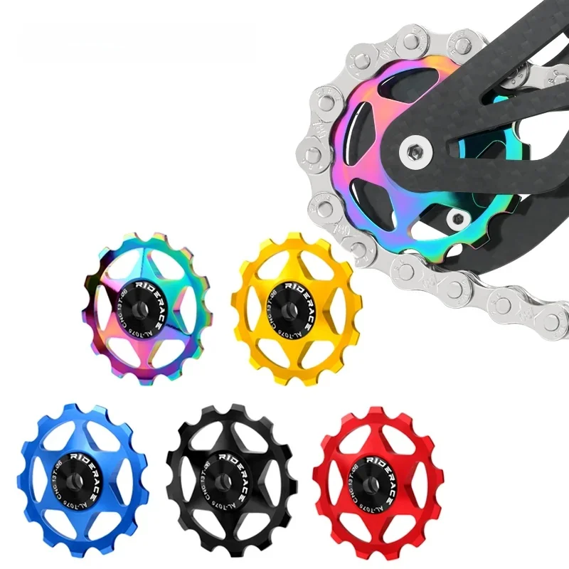 AliExpress riderace 11T 13T Bicycle Pulley Rear Derailleur Multicolour MTB Road Bike Wheel Guide Bearing Jockey Pulley For Shimano Sram 4mm 5mm 6mm