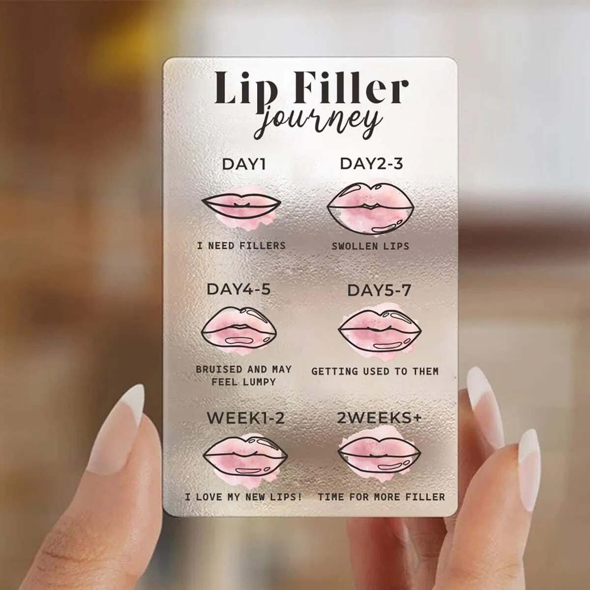 Transparent PVC Lash Lift Aftercare Card for Beauty Salon & Lash Artists, Waterproof Durable Single-Sided Care Cards