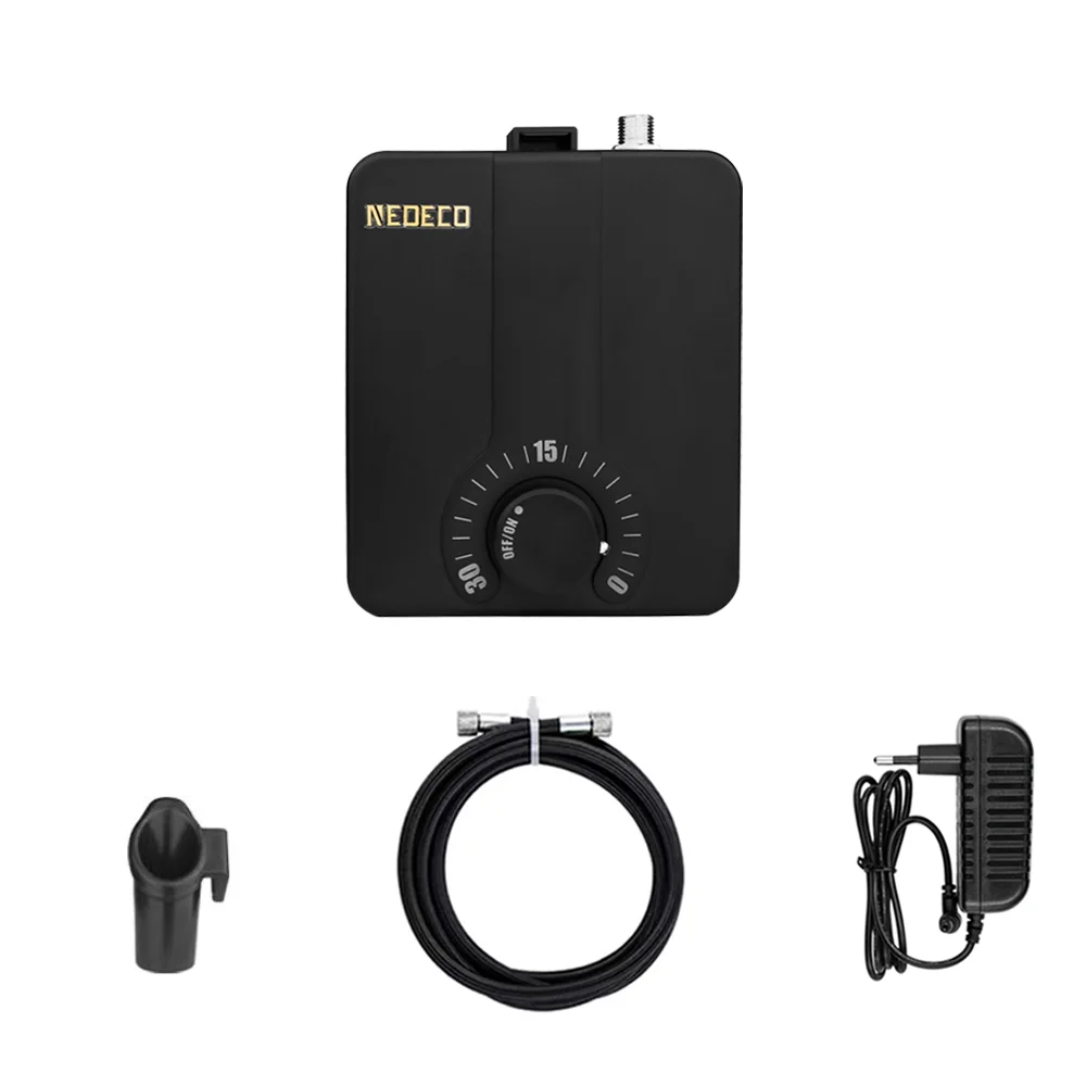 Dual-Action-Airbrush-Kit mit 30 PSI Hochdruck-Kompressor-Kit mit automatischer Stoppung und stufenloser Steuerung zum Lackieren von Modellen, Make-up und Nägeln – Detail 8