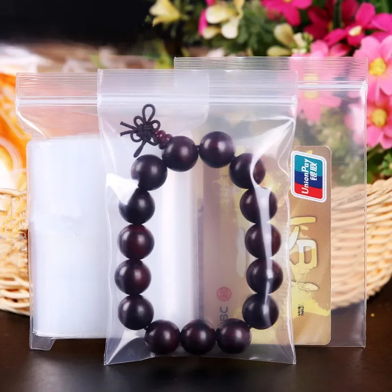Extra dicke Druck verschluss beutel 100 stücke klar pe kleine Plastik verpackungs beutel Reiß