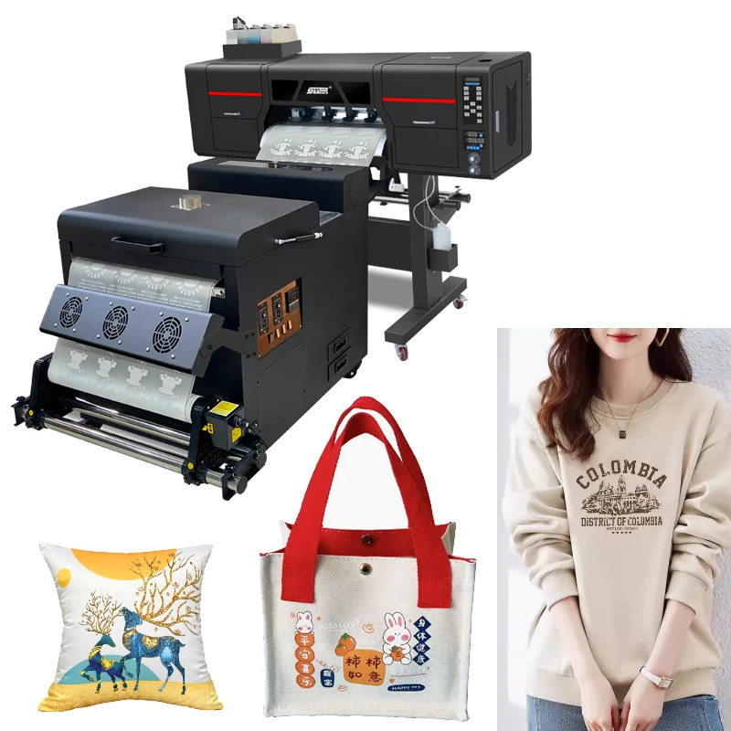 Free Sea Shipping A1 60Cm 2 Head Xp600 I3200A1 Dtf Pet Film Printer Clothes Fabric 24Inch Heat Transfer Dtf Printer