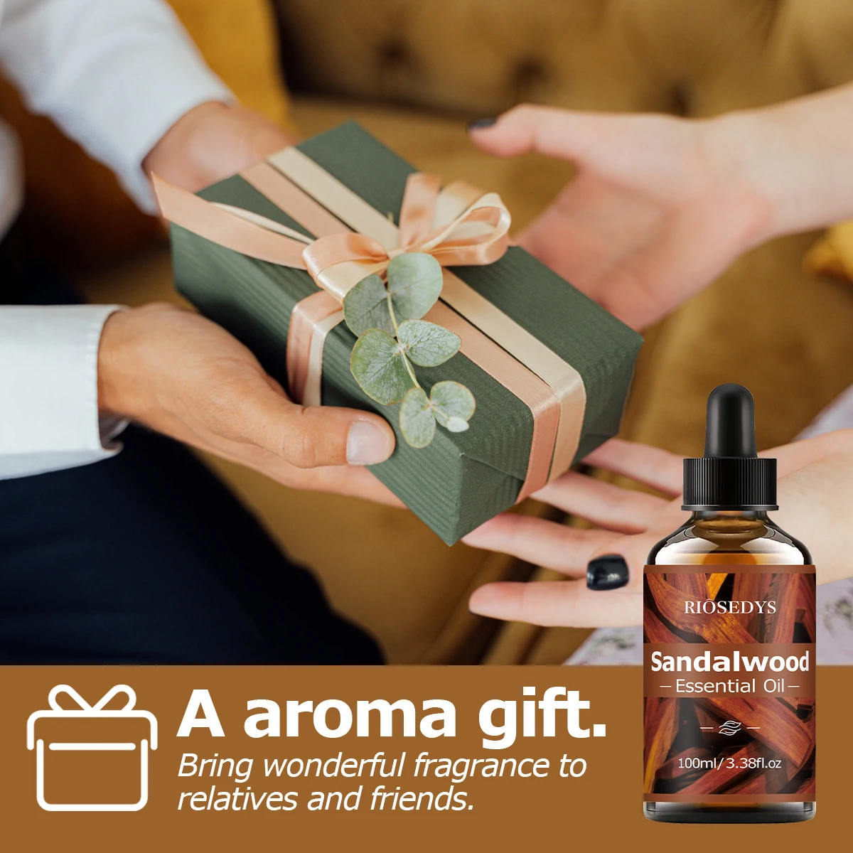 SANDALWOOD Ätherisches Öl, warmes, holziges Duftöl für Diffusoren, DIY-Duftbasteleien und Aromatherapie, sanftes und intensives Aroma – Detail 8