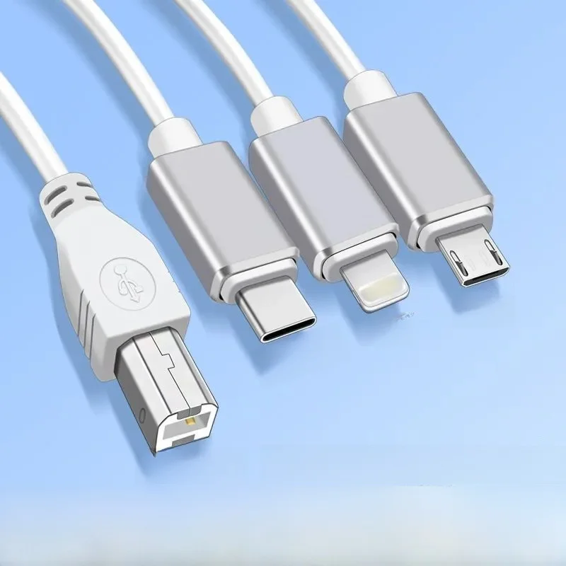 Kabel fortepianowy 3 w 1 USB B OTG do iPhone'a Klawiatura instrumentu MIDI USB Telefon Fortepian elektroniczny Podłącz bęben KABEL Micro Type C — zdjęcie produktu 7