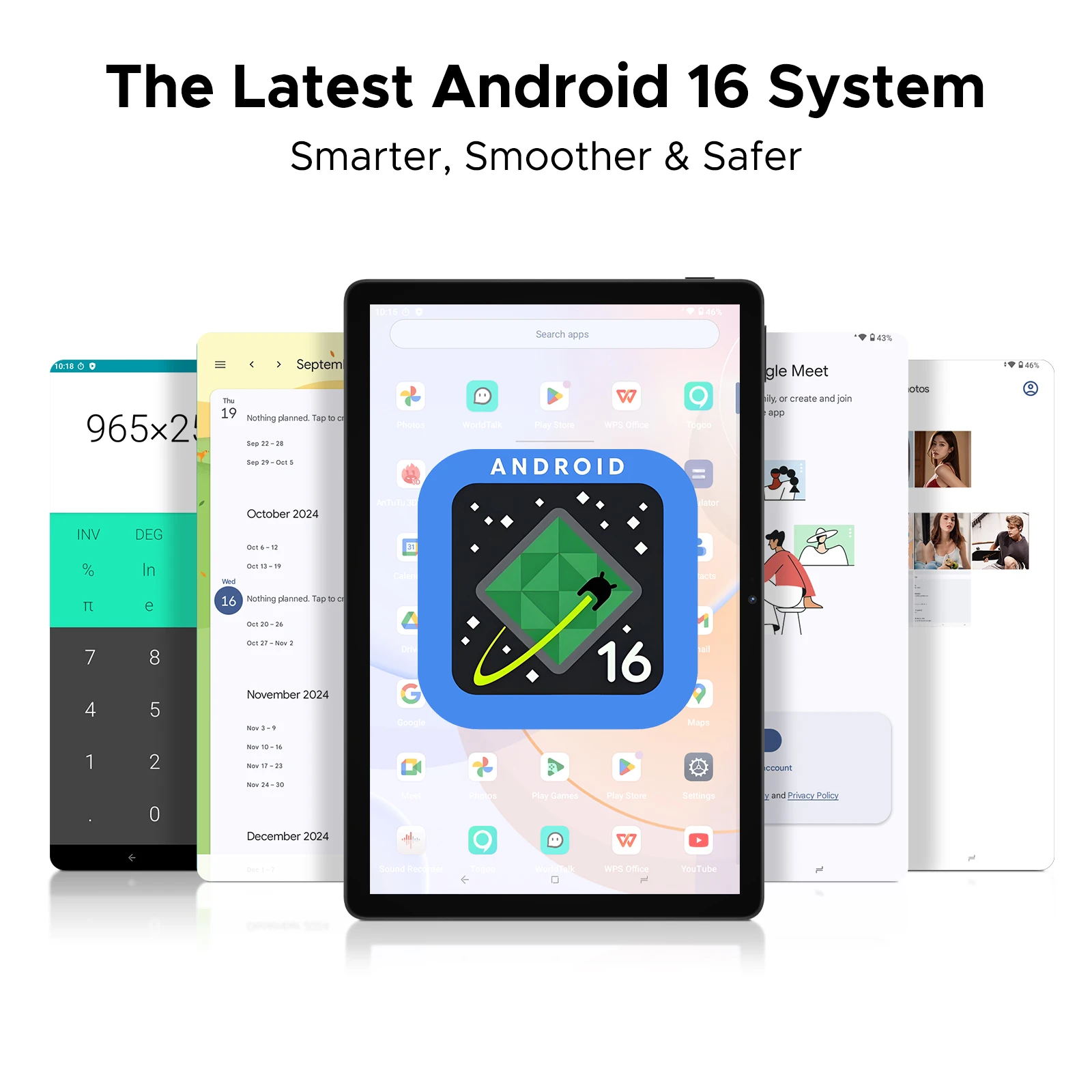 DOOGEE U11 Android 16 Tablet 11 شاشة فائقة الوضوح 90 هرتز وذاكرة وصول عشوائي 4 جيجابايت وذاكرة قراءة فقط 128 جيجابايت وبطارية 8580 مللي أمبير في الساعة مكبر صوت مزدوج يدعم Widevine L1