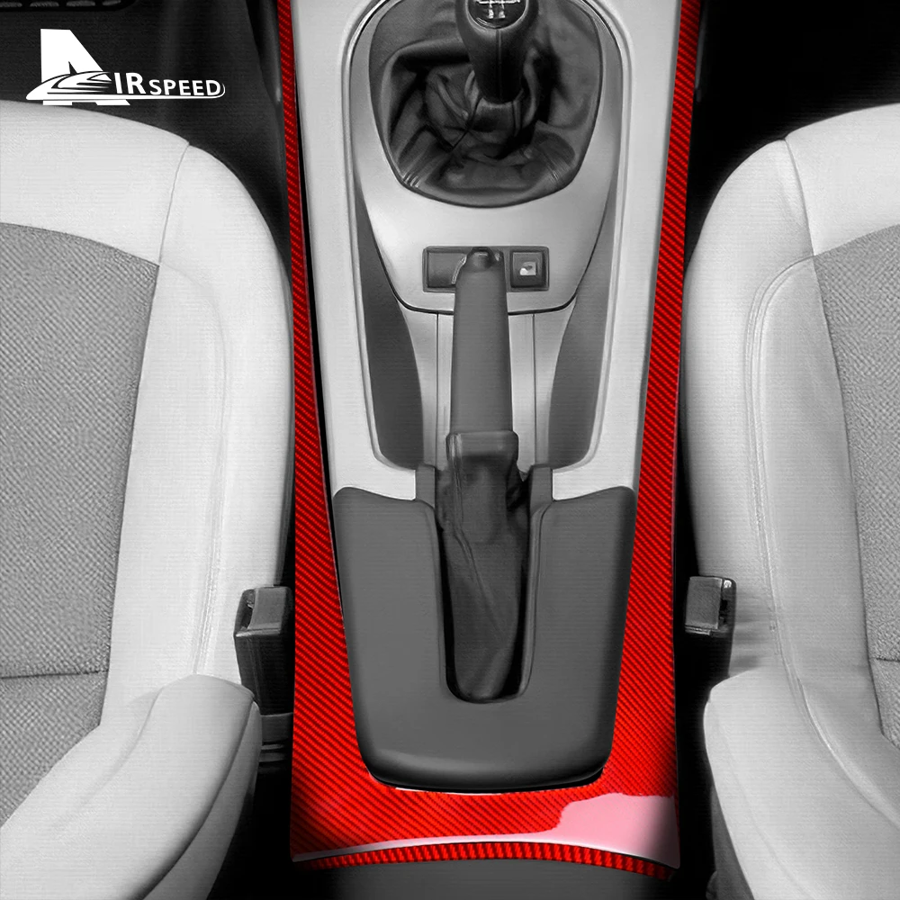 For BMW Z4 E85 E86 2003-2008 Carbon Fiber Sticker Black Color Gear Box Button Panel Shift Decoration Strip Interiors Accessories