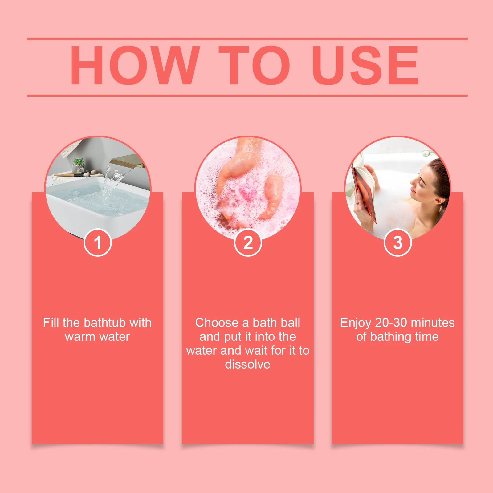 Oceaura 6pcs Fragrance Bath Bombs Nourish Moisturizing Skin Stress Relief Body Natural Kid Wash Spa Exfoliating Skin Shower Ball #5