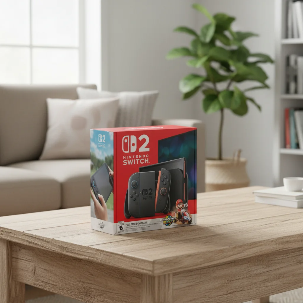 

Гибридная портативная и домашняя игровая консоль – версия для рынка США, в комплекте набор для гоночных игр (серия Mario Kart)