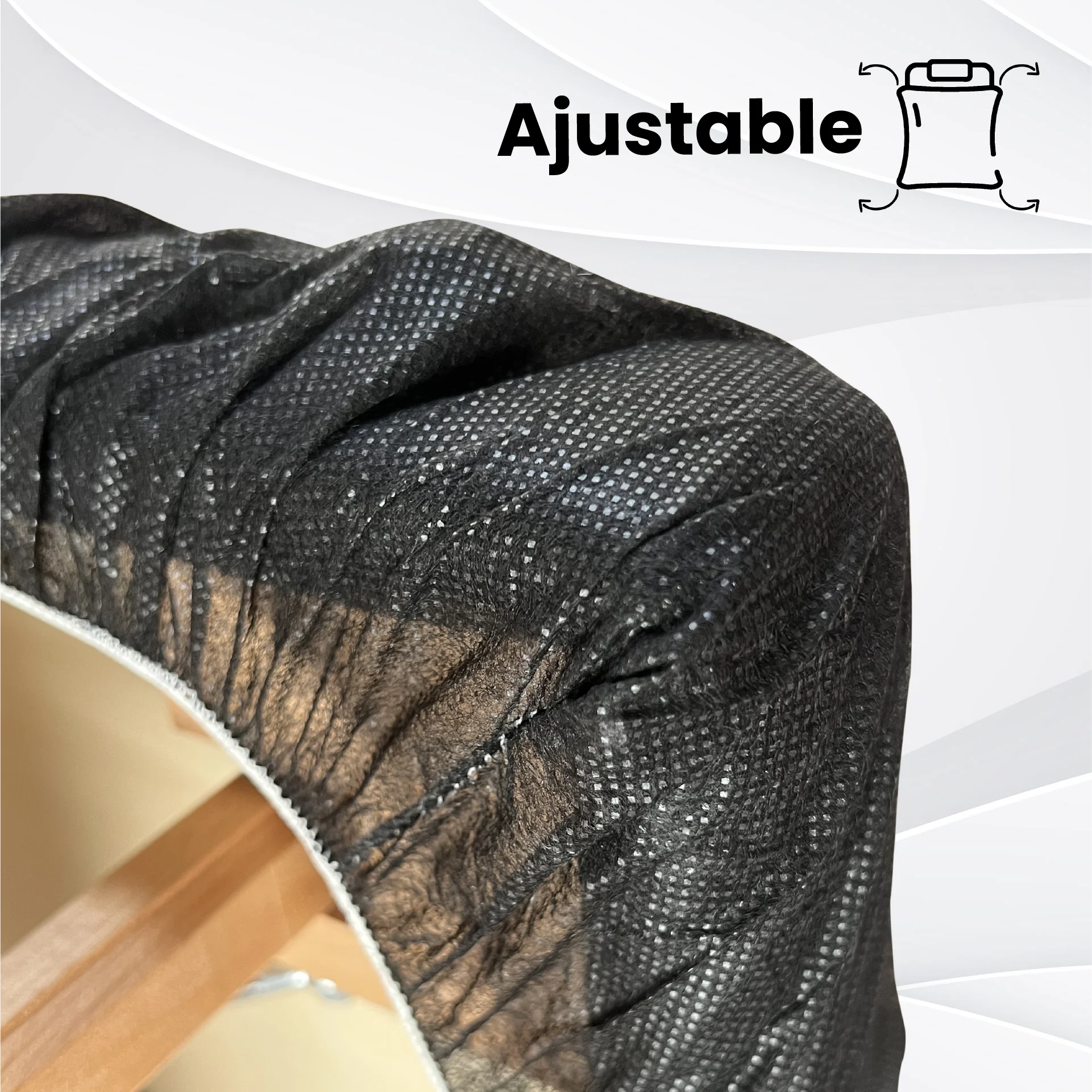 Sábana Desechable SMS Ajustable 95x220 cm Color Negro | Pack Sábanas Desechables para Camilla