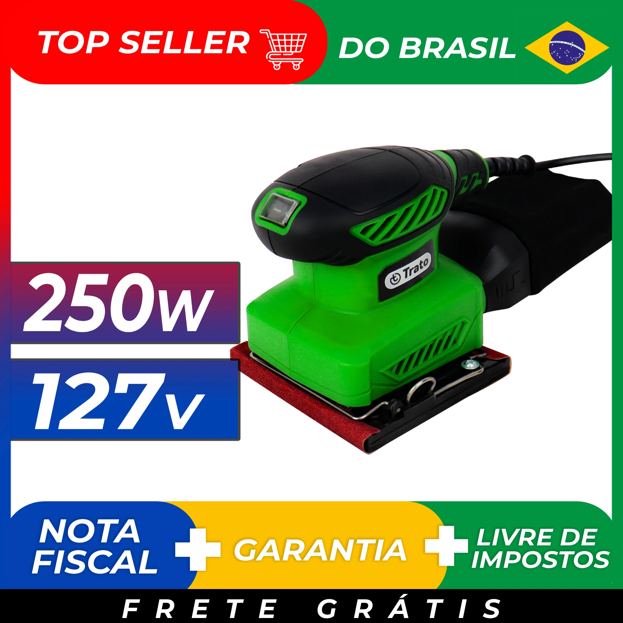 TORB250 250W 127V Tract Professional Wood Electric Orbital Sander