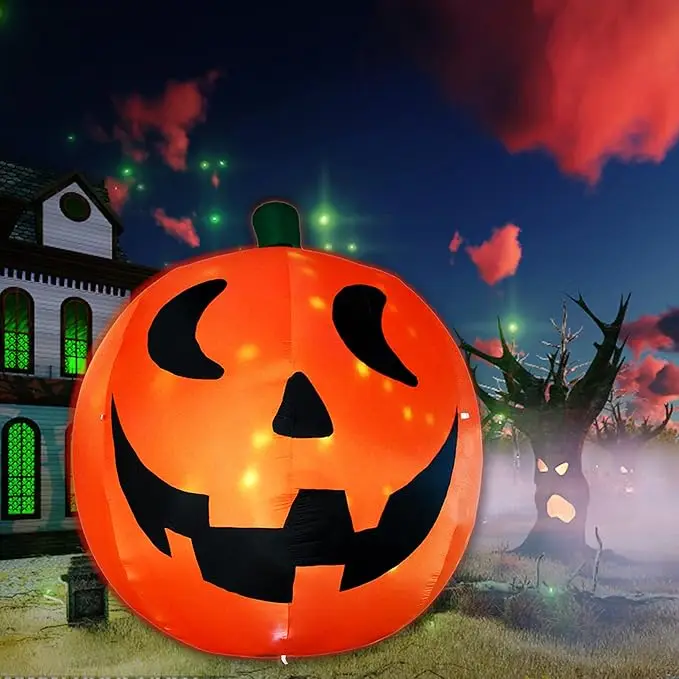 Calabaza inflable LED de Halloween de 10 pies para jardín de fiesta de Halloween