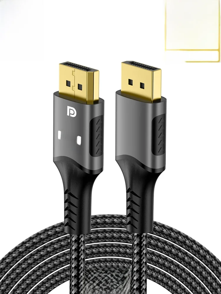 Cabo Displayport de Vídeo HDR, Porta de exibição para laptop, TV, Xbox, Projetor, Monitor de jogos,