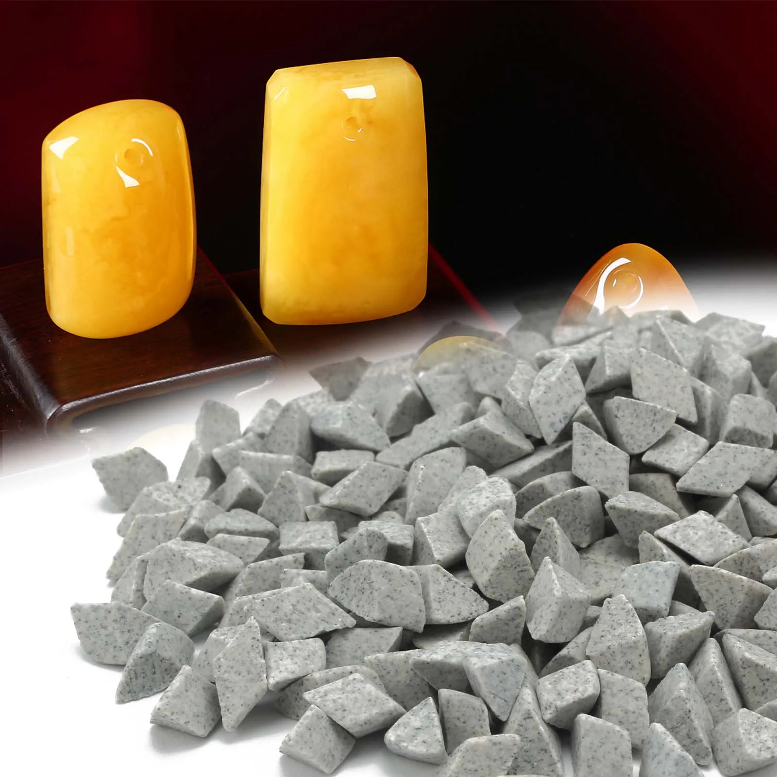 Imagem -06 - Rock Tumbling Ceramic Filler Media Pellets Cerâmicos Tumbler Grit para Todos os Tipos de Copos 450g