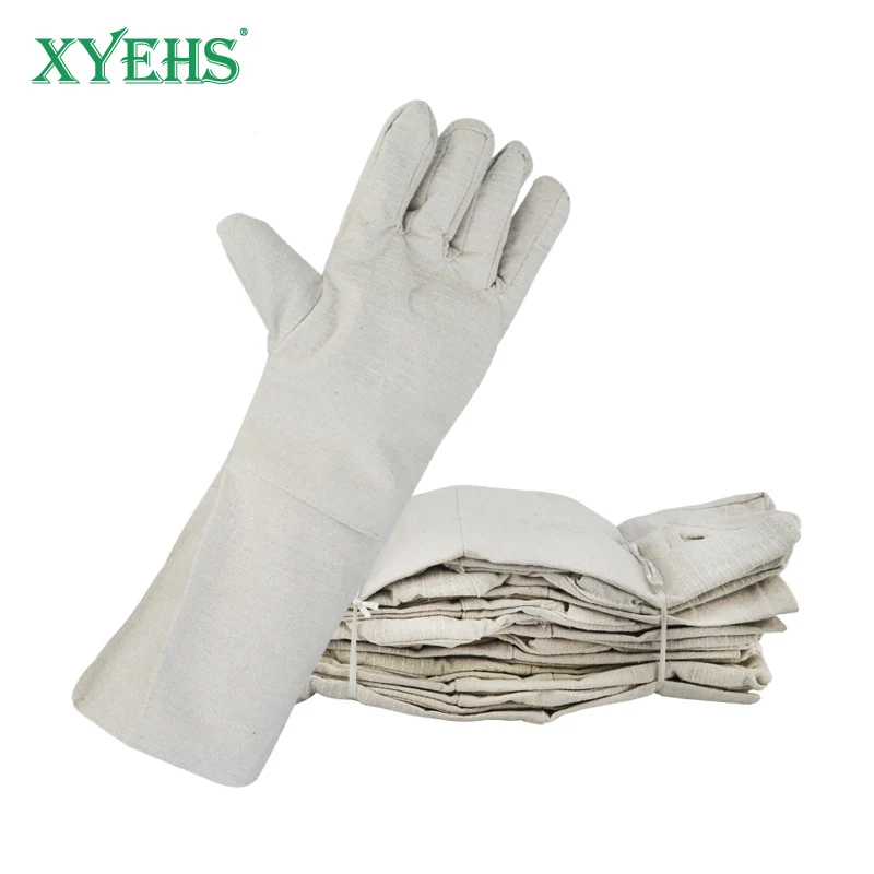 XYEHS 10 Pairs 24 Threads Canvas Extended Utility General Safety Work Gloves Breathable Liner Abrasion Resistant & Anti-Slip