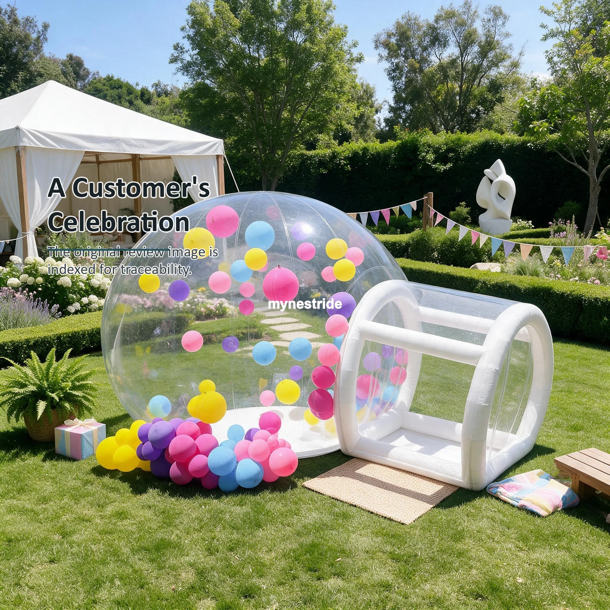 Rtp9805 Domo Inflable Transparente | Tienda de Campaña / Habitación con Vista al Cielo Estrellado - Añade un Toque Espectacular a tu Plan de Campamento - Paisaje a la Vista: