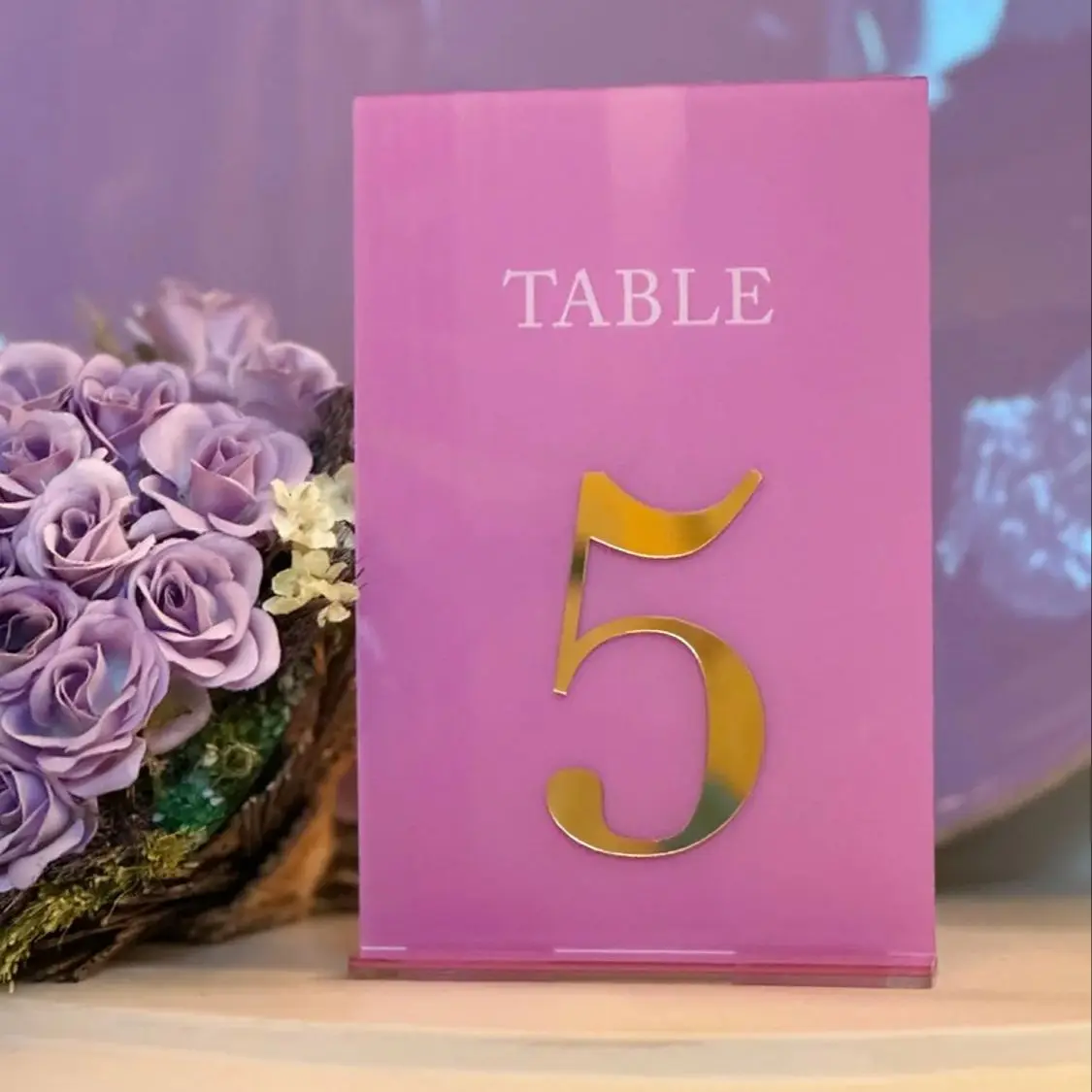 Custom Wedding Table Number Serif Neutral Table Sign Wedding Table Decor Laser Cut Painted Color Luxury Wedding Table Number