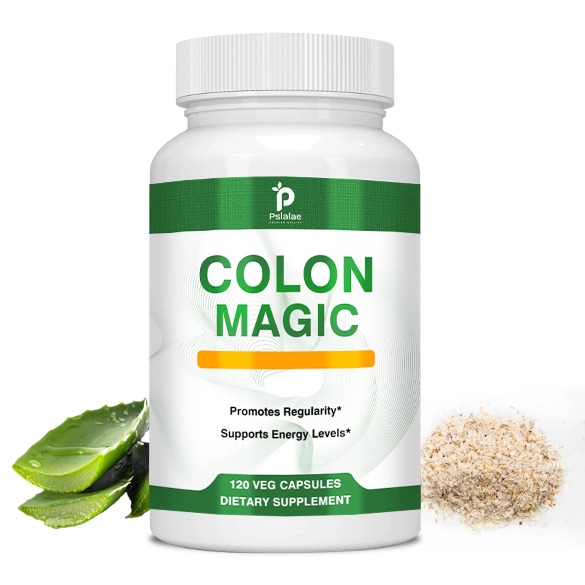 Desintoxicación de limpieza de Colon-con cáscara de Psyllium-promueve la salud Intestinal, salud Intestinal, alivia la flatulencia-120 cápsulas