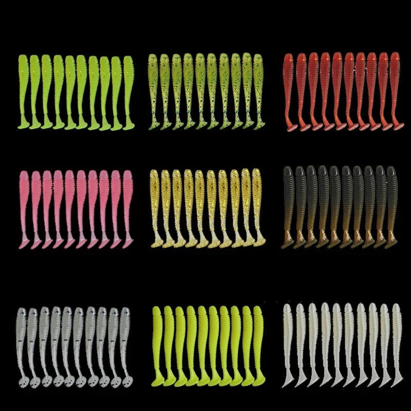 10 sztuk/partia woblery miękka przynęta 47mm 0.7g silikonowe robaki przynęta na ryby Jigging ogon Swimbaits sztuczne dla karpia Bass Minnow Tackle — zdjęcie 2
