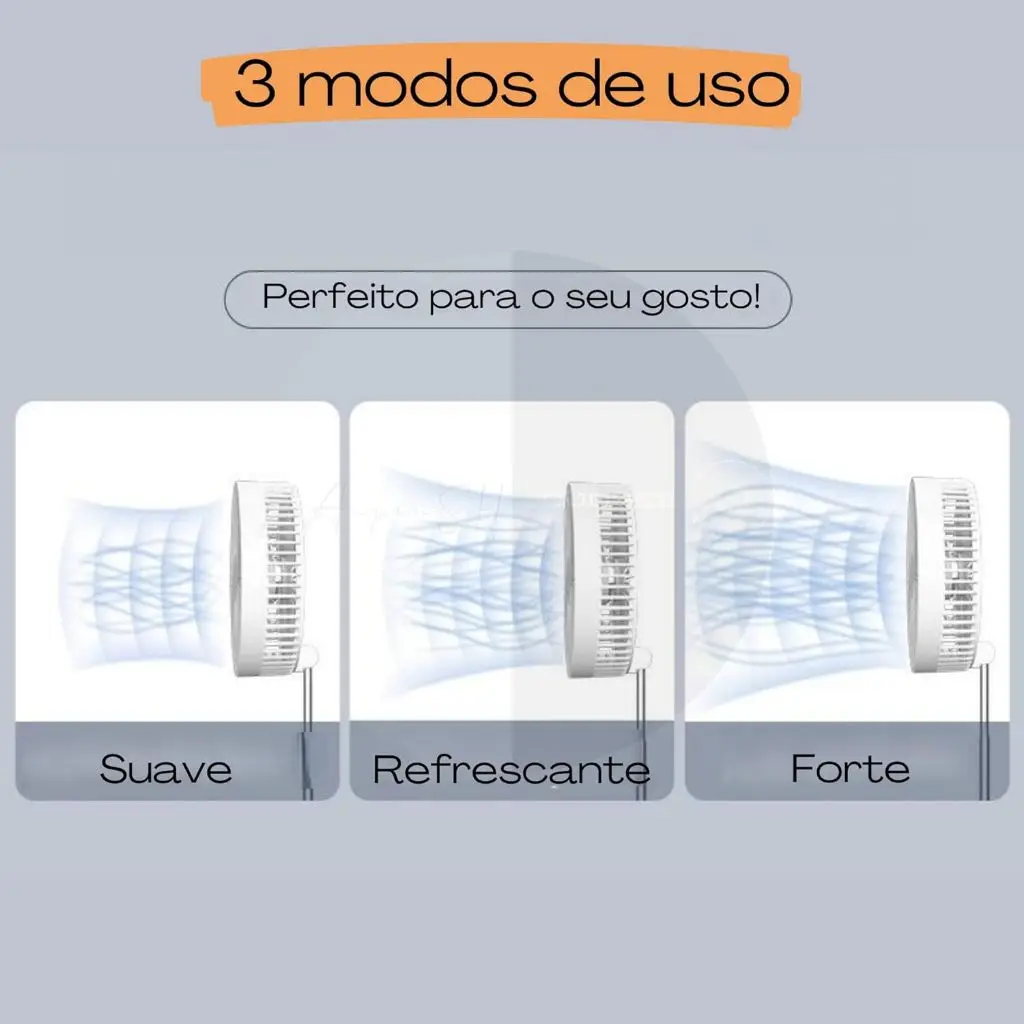 Silenciador portátil Ventilador Com Banco De Potência, Ventilador Externo Ventilador, Ventilador De Altura