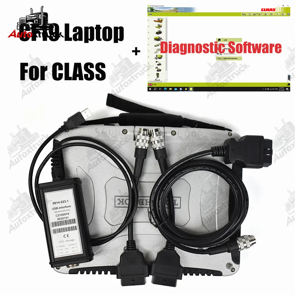 FOR CLAAS diagnostic interface CANBUS MetaDiag CLASS agriculture construction truck tractor diagnostic tool CF19 Laptop