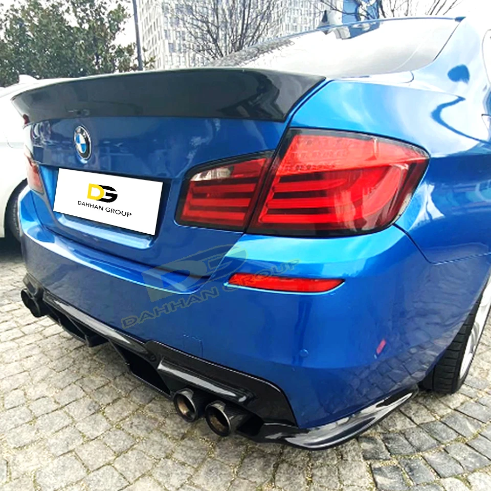 B.m.w 5 séries f10 2010 - 2017 vorsteiner estilo traseiro difusor spoiler asa e traseiro lateral abas de plástico piano gloss preto m5 kit