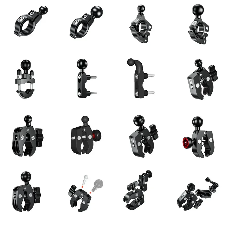 AliExpress Yaoiler 17mm 25mm Ball Head Adapter Motorcycle Handlebar 1 inch Base Mount Holder Bike Bicycle Riding Clip Aluminum Alloy GPS Bracket