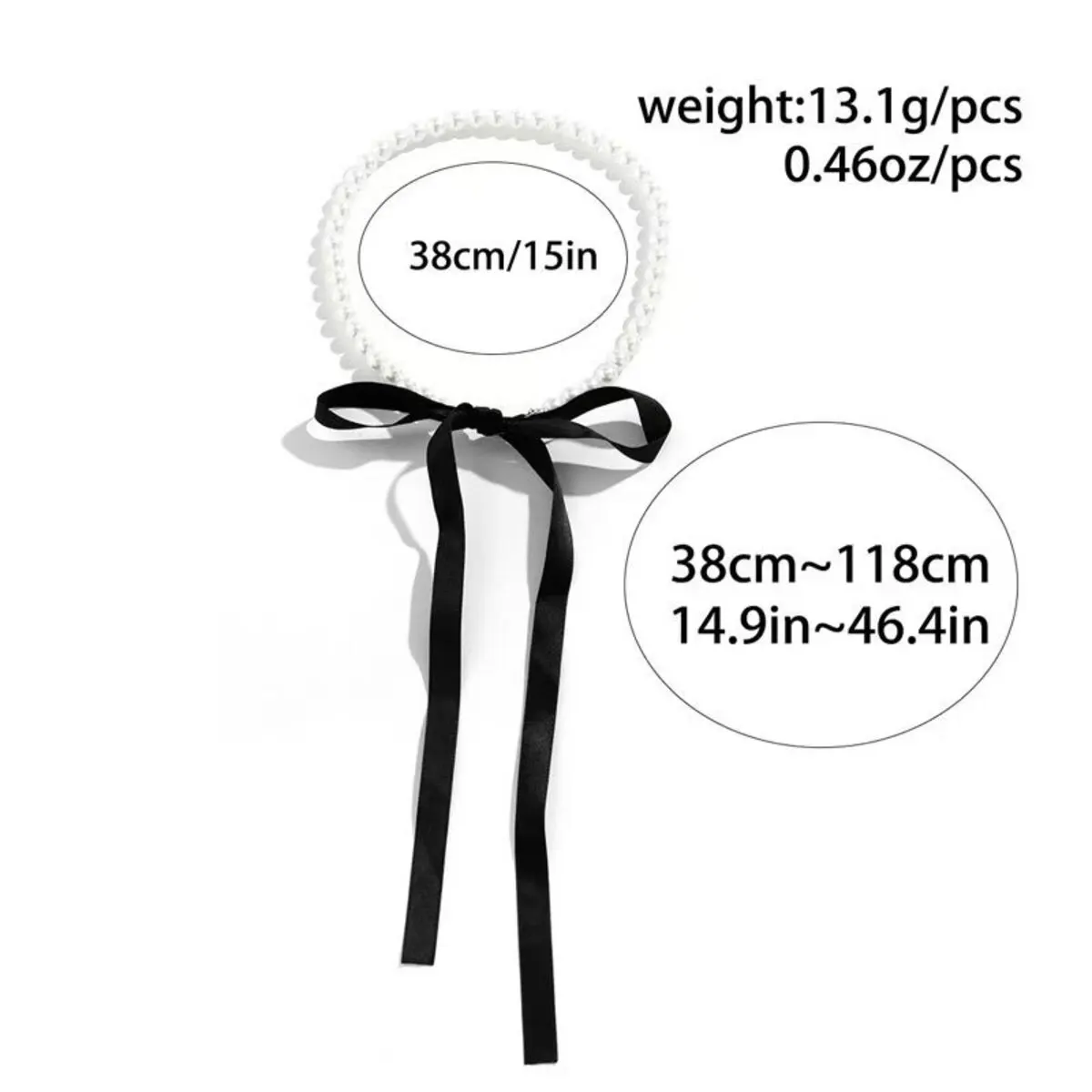 Elegant Black Velvet Ribbon Bowknot Choker Necklace for Women Wed Goth Imitation-Pearl Clavicle Chain Y2K Accessories image 6