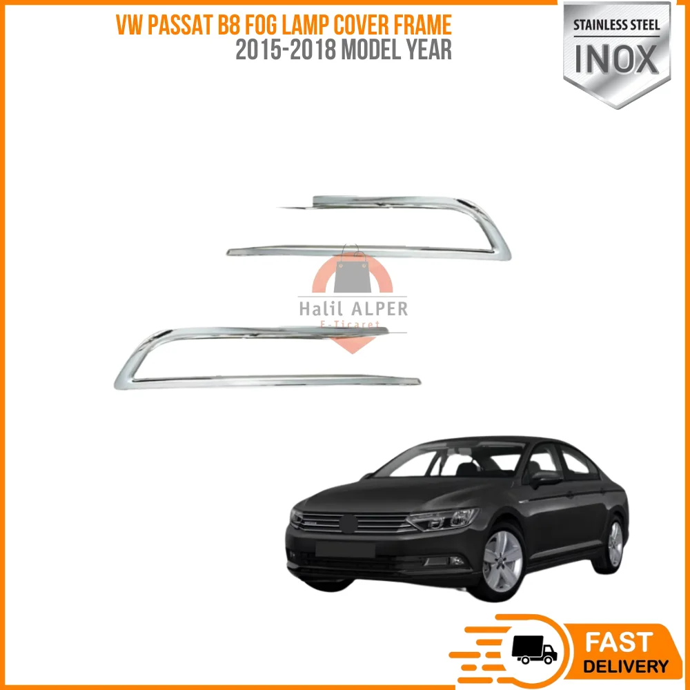 For Volkswagen VW Passat B8 2015-2018 Fog Lamp Cover Frame Stainless Steel Auto Accessories High Quality