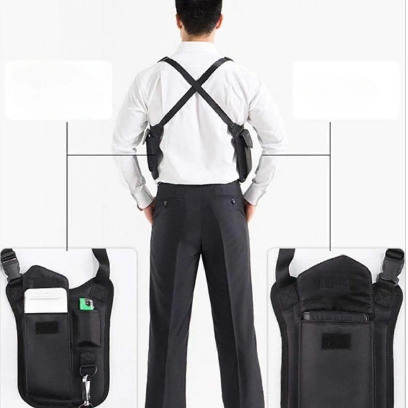 Bolsa de ombro escondida nas axilas, suporte para telefone, moda, carteira, coldre de bolso para homens e mulheres, pacote de bolso, viagem, esportes