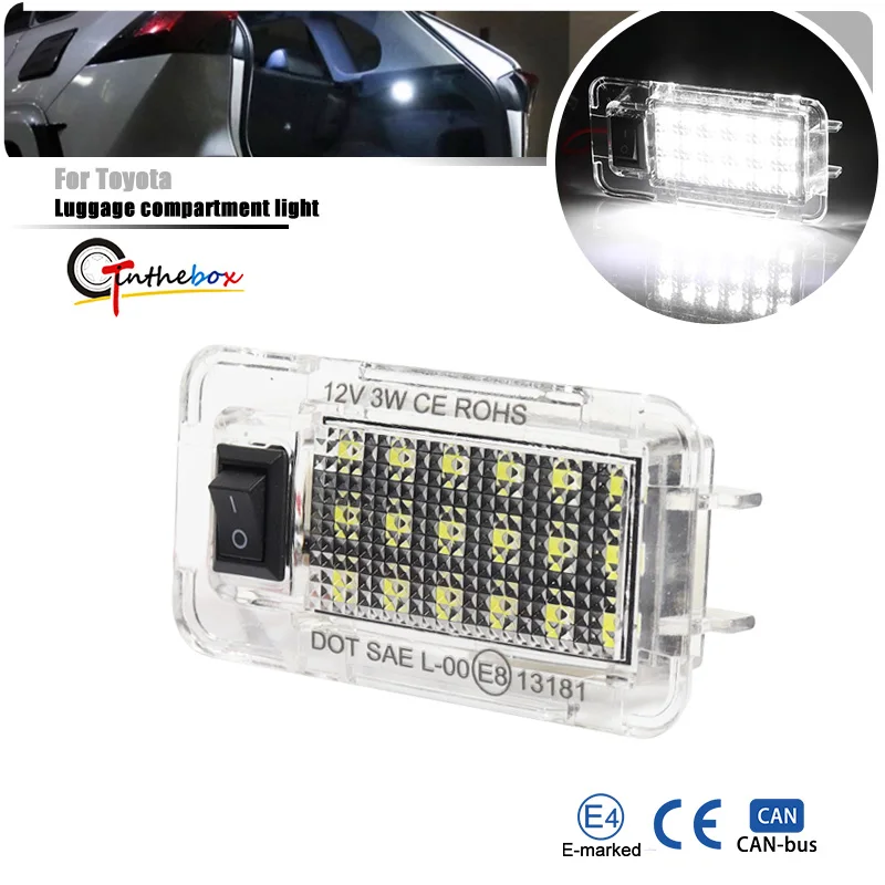 Interior Trunk Luggage Compartment LED Light For Toyota 18-24 Rav4 MK5 2004-10 Prius 16-22 Sienna 14-15 Highlander 09-15 Venza