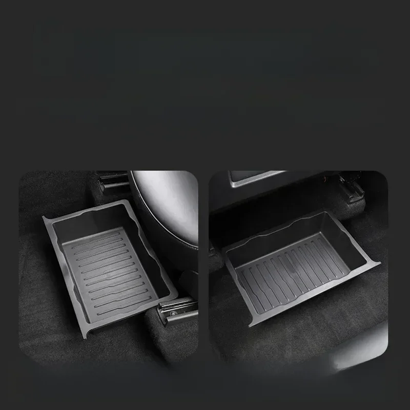 Do Tesla Model Y Schowek pod siedzeniem Organizer na siedzenie samochodowe Uchwyt na szufladę pod siedzeniem do Tesla Model Y Taca wewnętrzna — zdjęcie 2