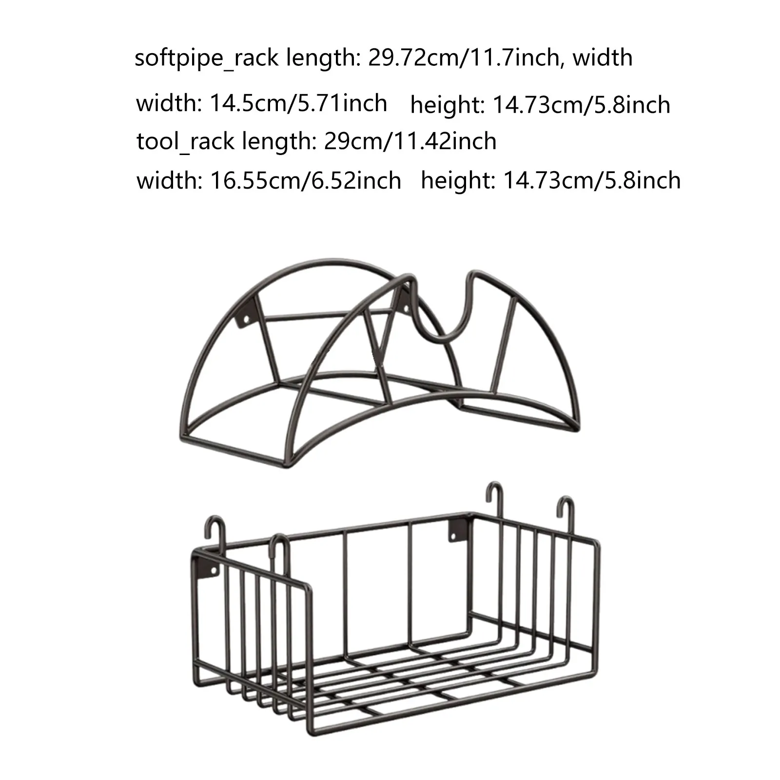 Wall Mount Garden Hose Holder with Tool Organizer Bracket Sturdy Water Pipe Hanger Storage Rack for Park Patio Outdoor Yard - view 6