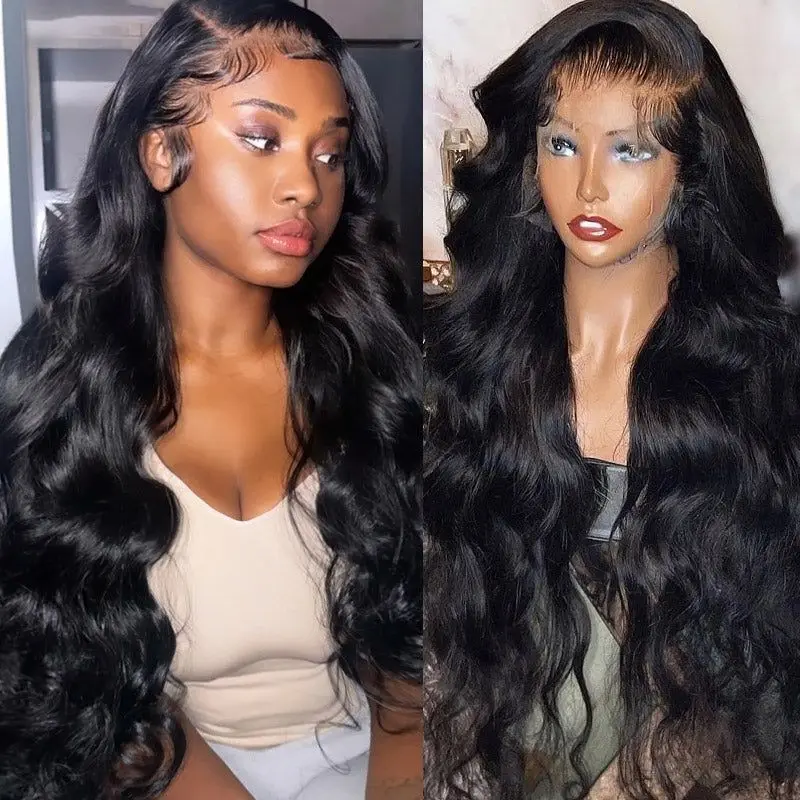 

200% Density 4X4 Body Wave Lace Frontal Human Hair Wig 30 40 Inch 13x4 Lace Front Wig glueless Pre Plucked For black Women