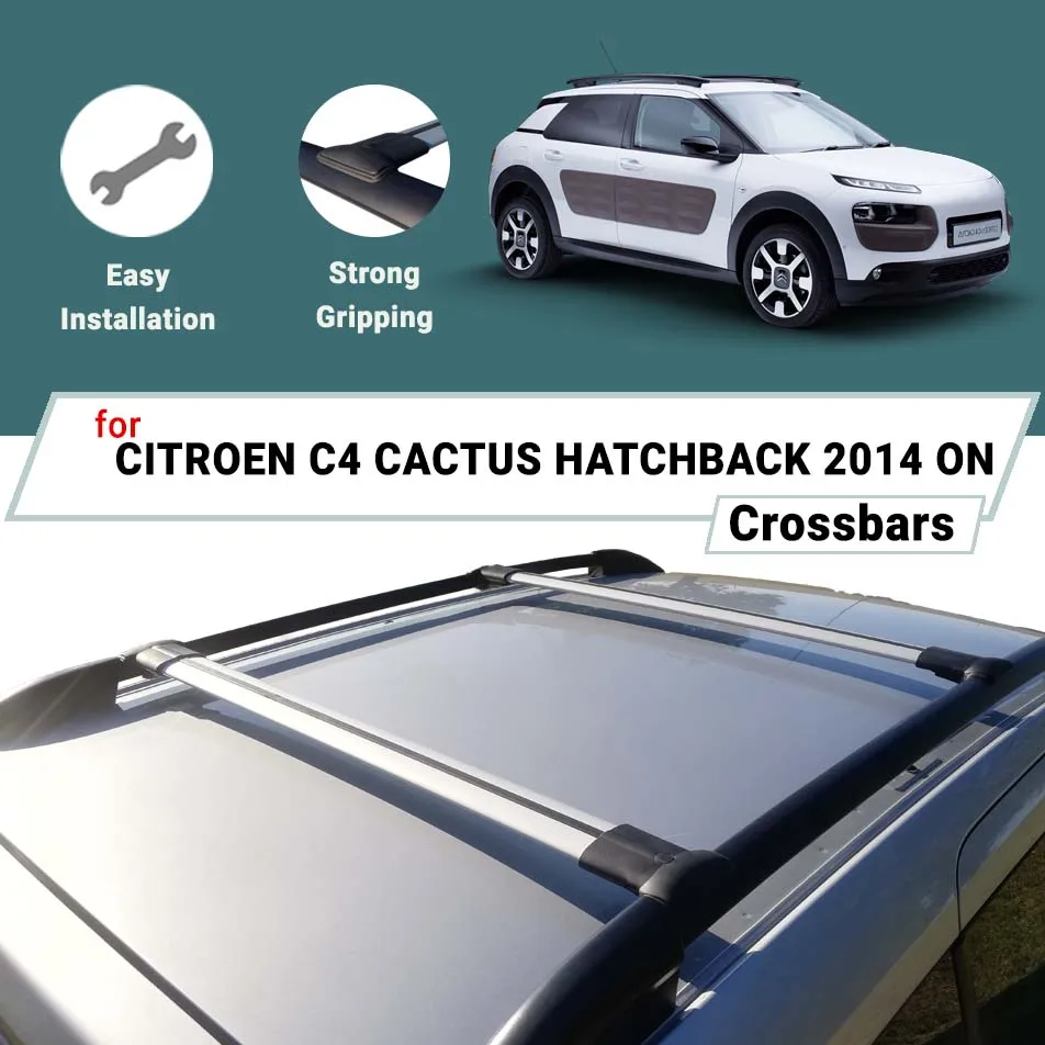 

BARS FOR CITROEN C4 CACTUS HATCHBACK 2014 ON ALUMINUM ALLOY CROSS BAR CAR ROOF RACK LUGGAGE CARRIER CROSSBAR