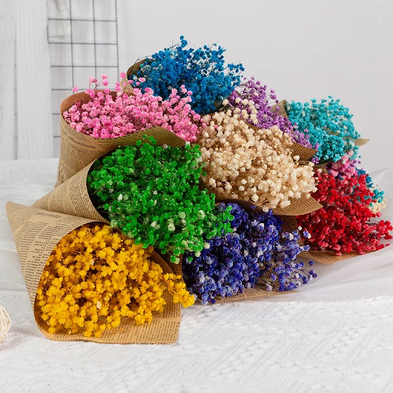Baby Atem 20g Gypsophila Mini natürliche getrocknete Blumen Möbel Dekoration hält Blumenstrauß