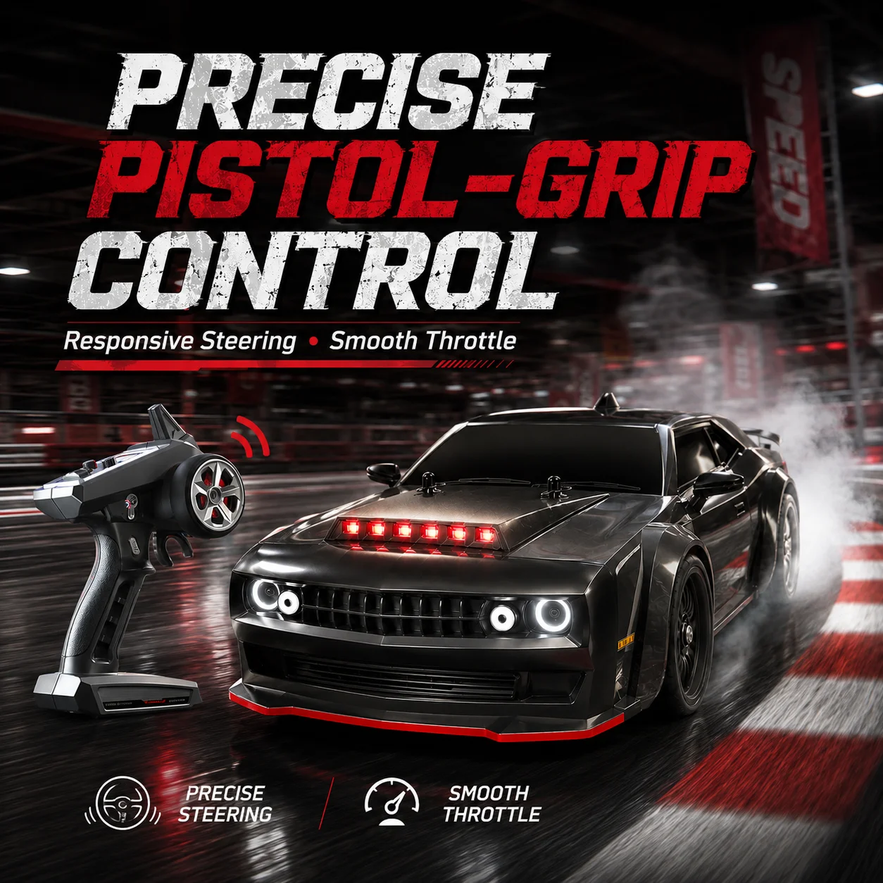 ZNLYRION SG216MAX PRO 4WD RC Drift Auto 1:16 Maßstab 70KM/H 2,4G Ferngesteuertes Bürstenloses Rennauto Mit LED-Lichtern für Erwachsene