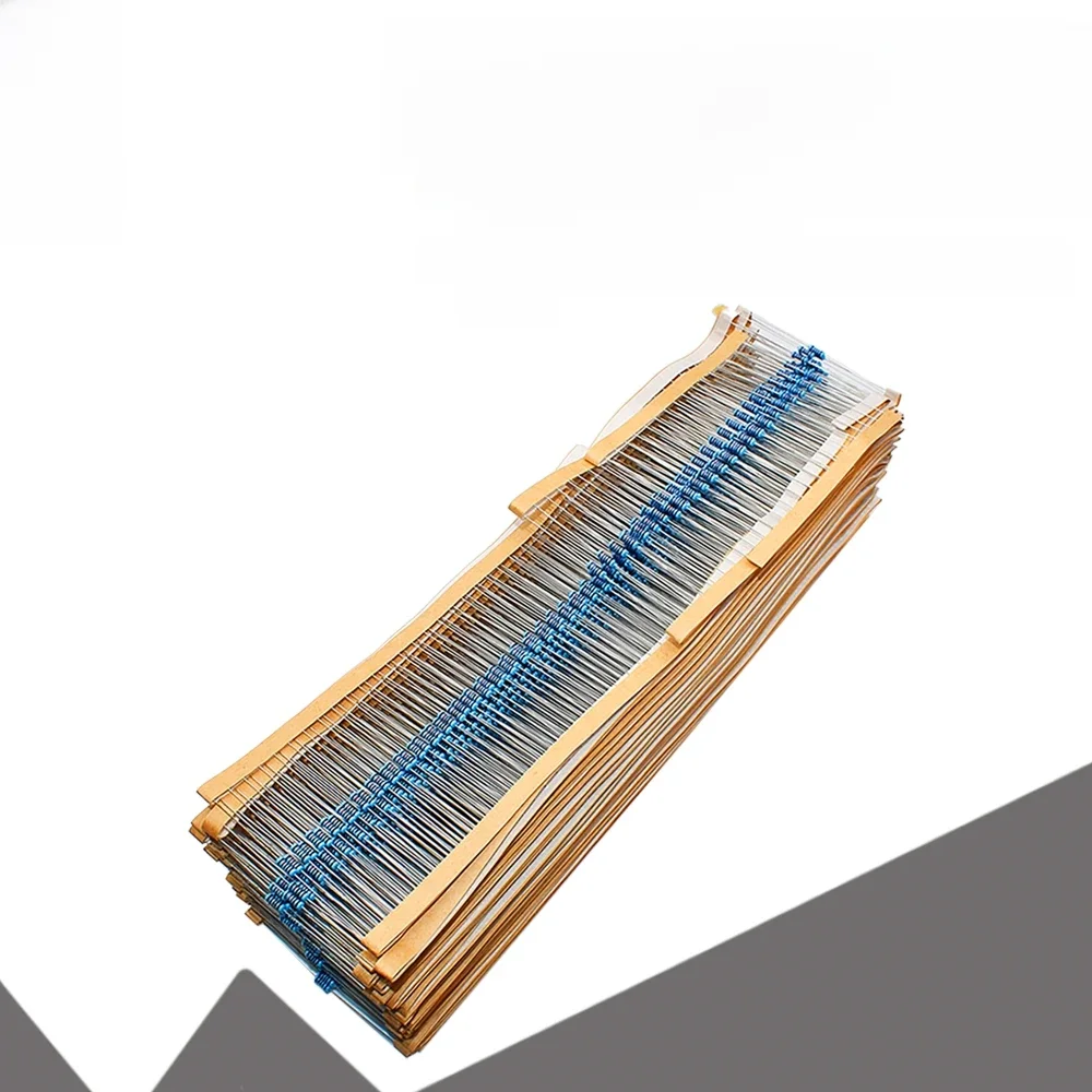 100 sztuk 1/4W 1R ~ 22M 1% metalu rezystor z folii 100R 220R 1K 1.5K 2.2K 4.7K 10K 22K 47K 100K 100 220 1K5 2K2 4K7 ohm odporność na — zdjęcie 2