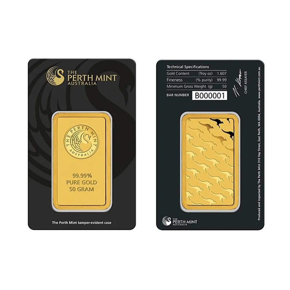 1 oz Australia Gold Bar Series Seal kemasan dengan independen nomor seri kuningan palsu Gold Block kerajinan koleksi hadiah