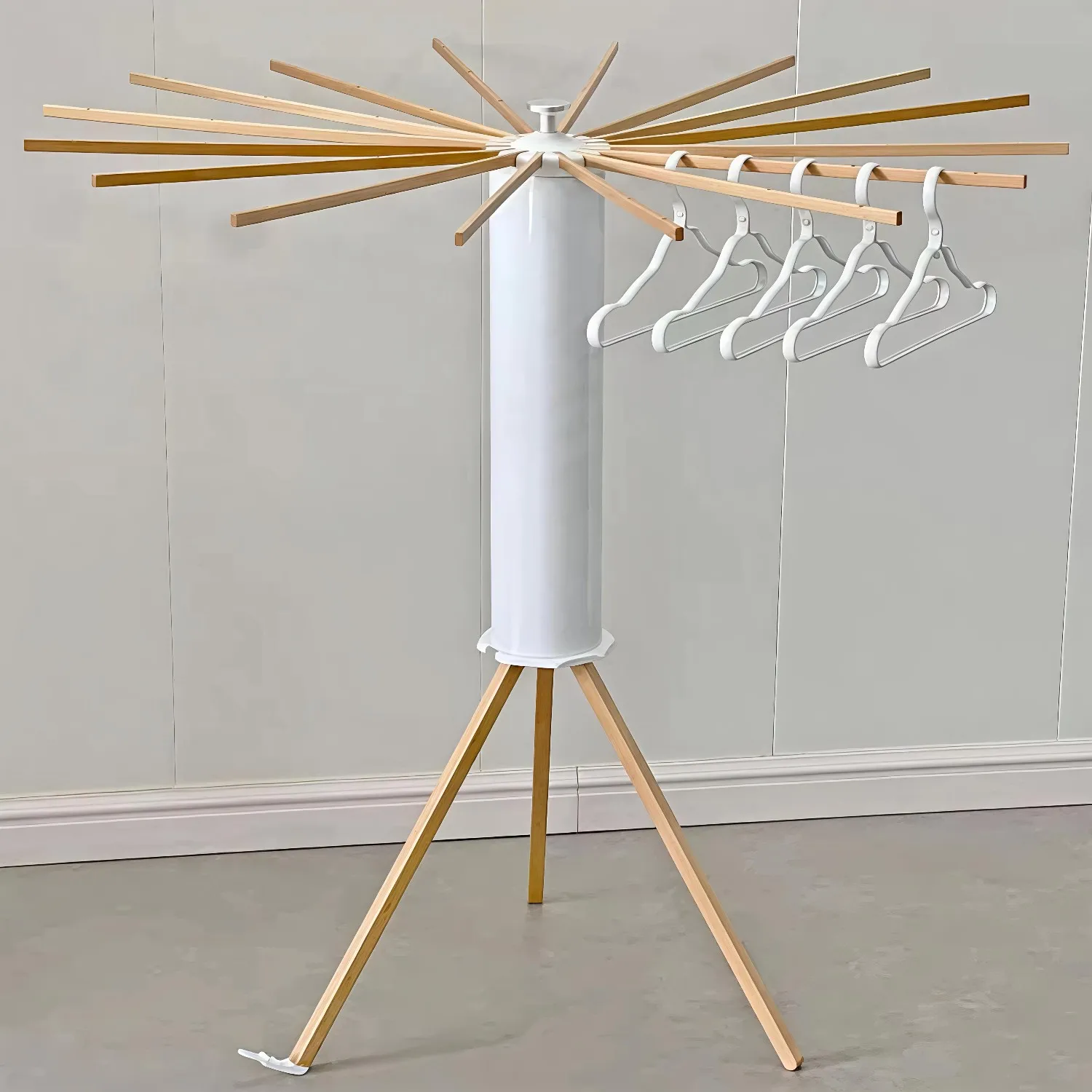Séchoir à linge Octopus multi-pôles, capacité 70 lb, support trépied pliable, pour balcon, intérieur et extérieur, organisateur de garde-robe